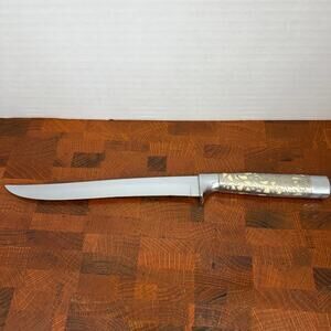 Vintage Carvel Hall  Cutlery Knife  Ivory Like Resin Handle Made In USA